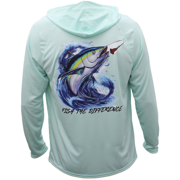 Men's Mint Long Sleeve Performance Hoodie With Tuna
