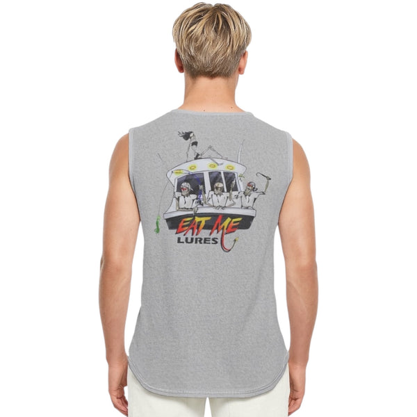 MEN'S GRAY FISHING TANK TOP PIRATE