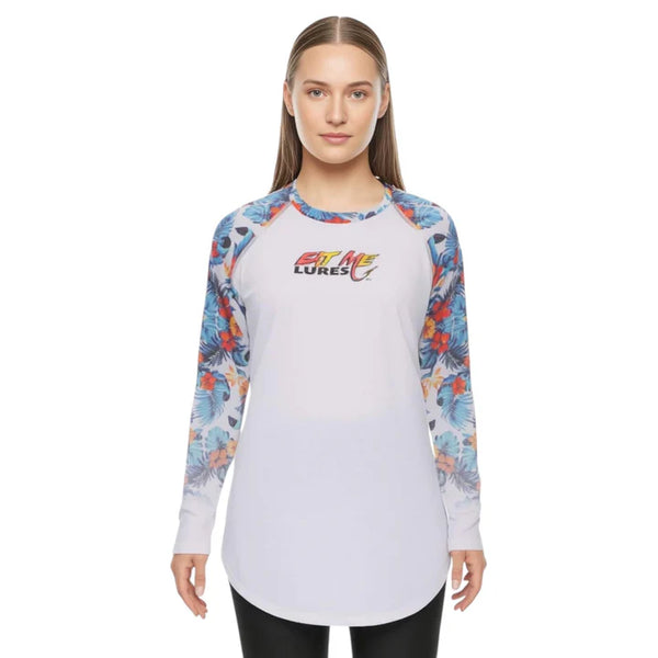 Women's White Long Sleeve Performance Fishing Shirt