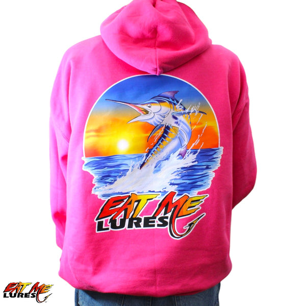 Women's Pink Marlin Fishing Hoodie