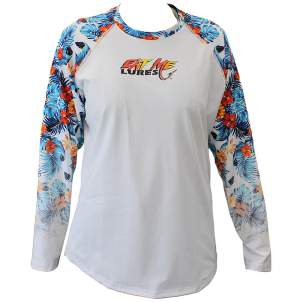 Women's White Long Sleeve Performance Fishing Shirt