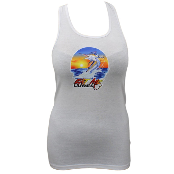 Women's White Razorback Marlin Top